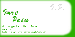 imre pein business card